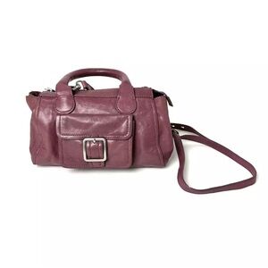 Lucky Brand Cici Satchel Crossbody Genuine Leather Bag Raspberry Pink Small Y2K